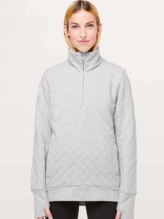 lululemon athletica Tops - 46. Forever Warm Pullover in Heathered Vapor - Size 10